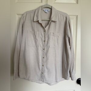 Old Navy Light Tan Button-Up Shirt